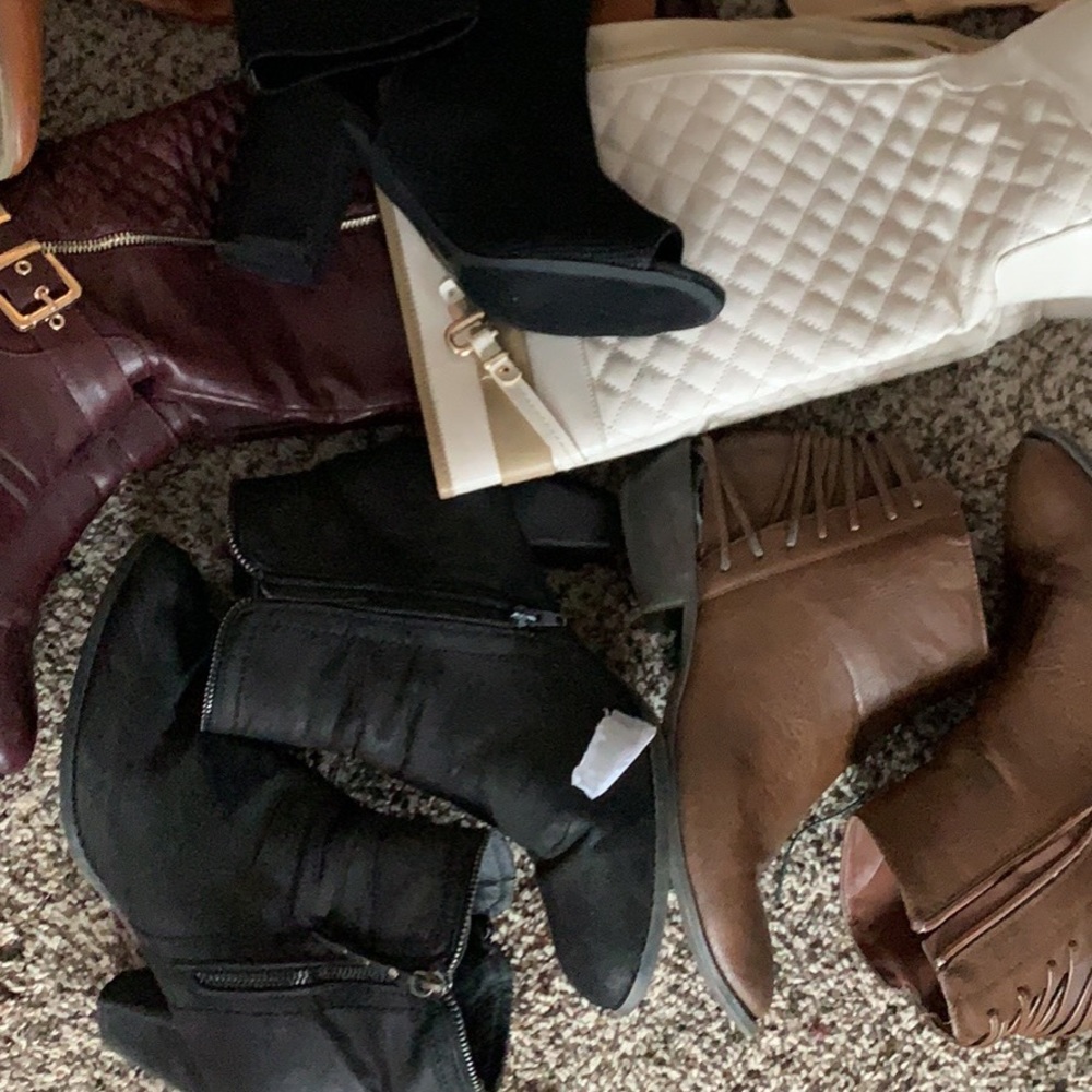 Womens boots and dog coat
